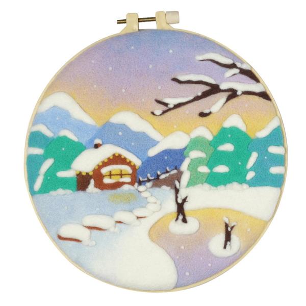 フェルト DIY パッケージ パンチニードルクラフト 初心者向け 家庭用 雪山用スターターキット
