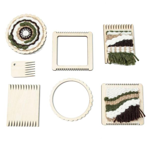 ミニ織機キット クラフト DIY ギフト 木製 家庭用 子供 大人用