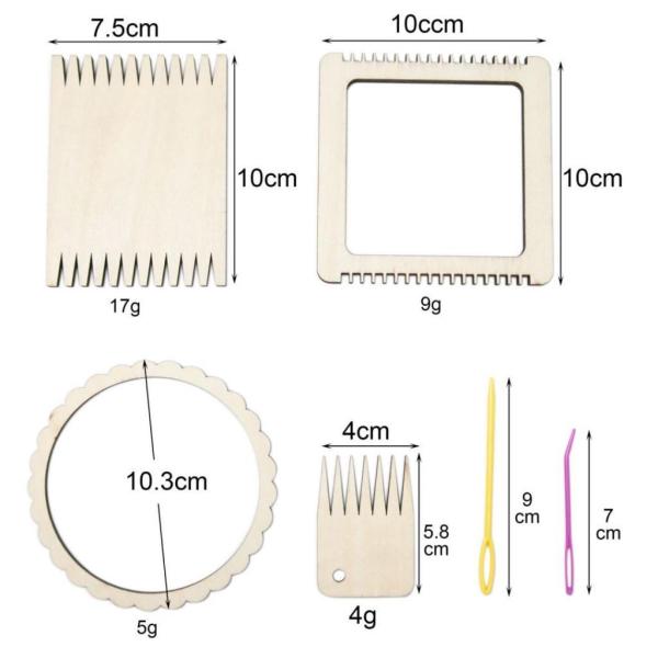 ミニ織機キット クラフト DIY ギフト 木製 家庭用 子供 大人用