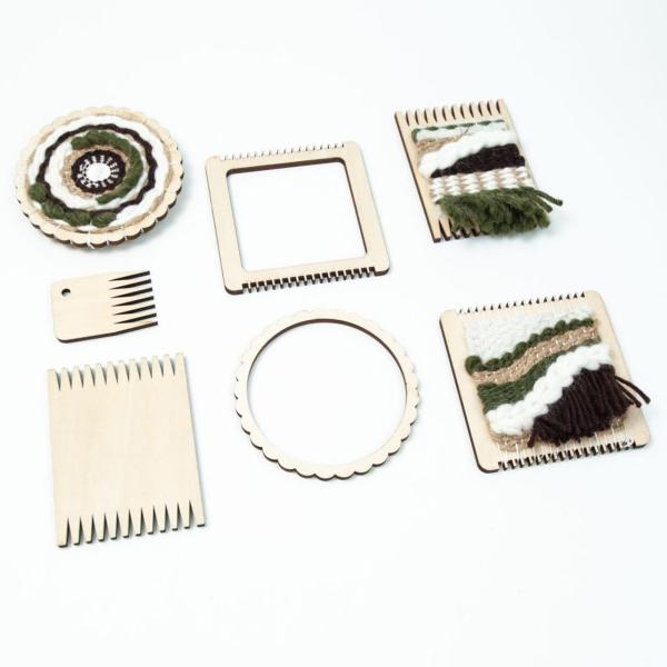 ミニ織機キット クラフト DIY ギフト 木製 家庭用 子供 大人用