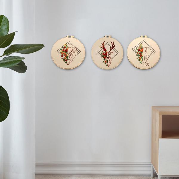 刺繍初心者キット 手作りプロジェクト クロスステッチ プレプリント DIY