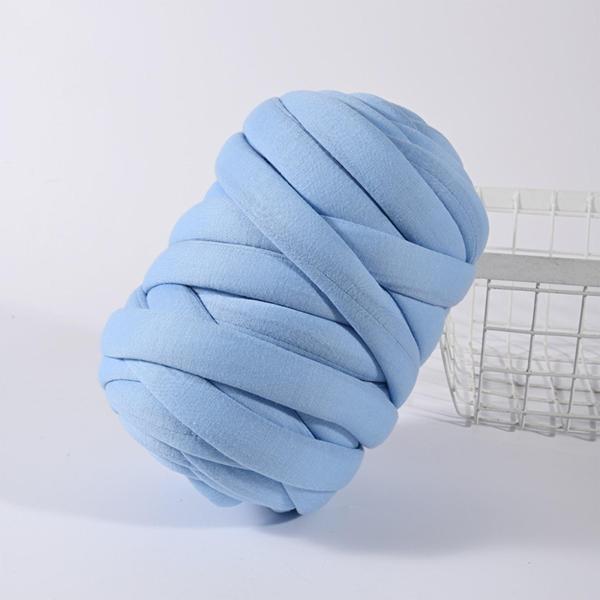 250G/0.55lbs 分厚い糸 ジャンボチューブ糸 クラフト DIY スロー ソファ ベッド ピロー ライトブルー