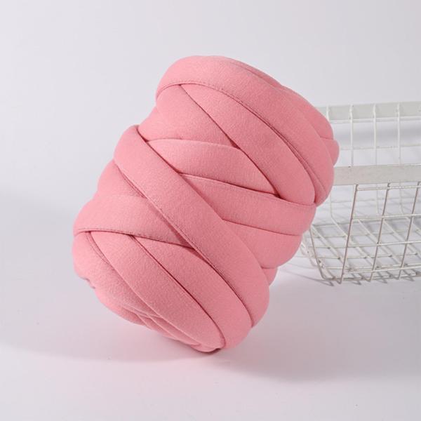 250G/0.55lbs 分厚い糸 ジャンボチューブ糸 クラフト用 DIY スロー ソファ ベッド ピロー ピンク