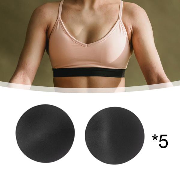 10x ブラ パッド インサート女性ブラジャー ビキニ インサート プッシュ アップ ブラ カップ パッド ヨガ ブラック