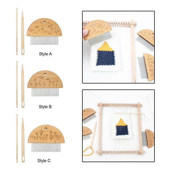 タペストリー織り櫛手芸針 DIY タペストリー用タペストリーカーテンラグスタイル A