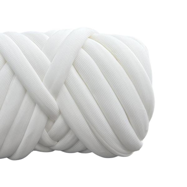 Chunky Yarn 62.3ft ウォッシャブル ジャンボ ヤーン マクラメ スロー ピロー用 ホワイト