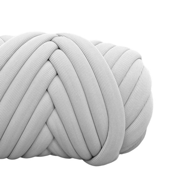 Chunky Yarn 62.3ft ウォッシャブル ジャンボ ヤーン マクラメスローピロー用 ライトグレー