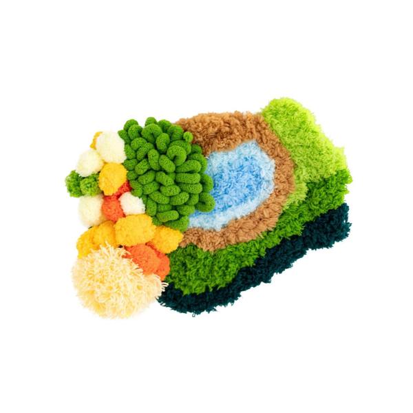 パンチニードルコースターセット ホームオーナメント クラフト DIY 子供 初心者 大人用 A