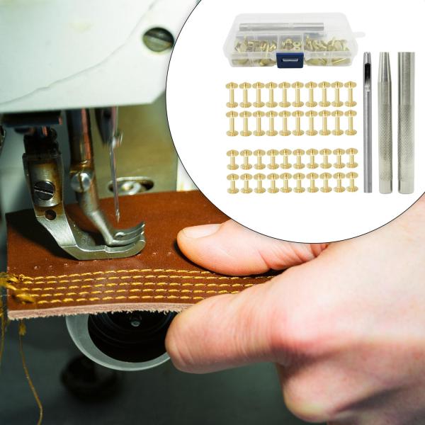 レザーリベットキット 40 セット リベット レザーリベット  DIY レザークラフト用 B