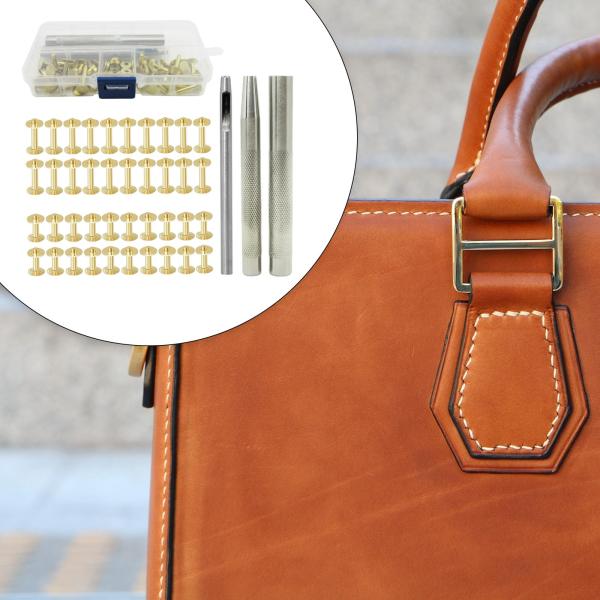 レザーリベットキット 40 セット リベット レザーリベット  DIY レザークラフト用 B