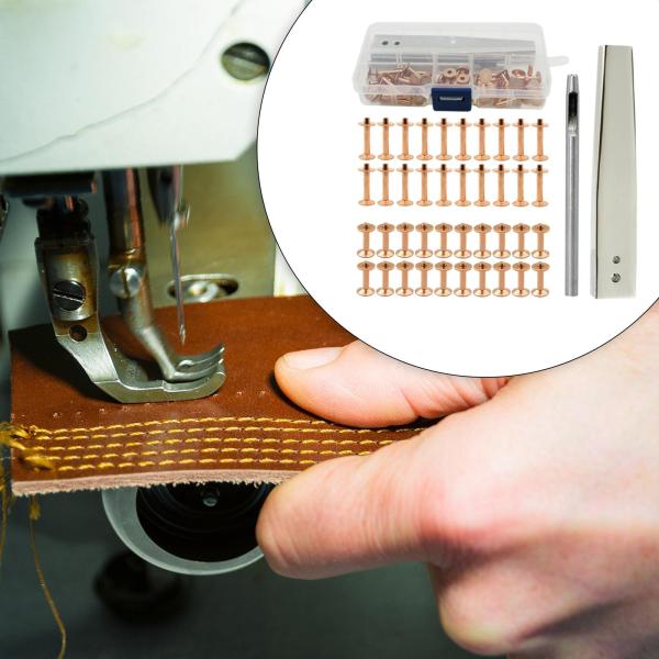 レザーリベットキット 40 セット リベット レザーリベット DIY レザークラフト用 C