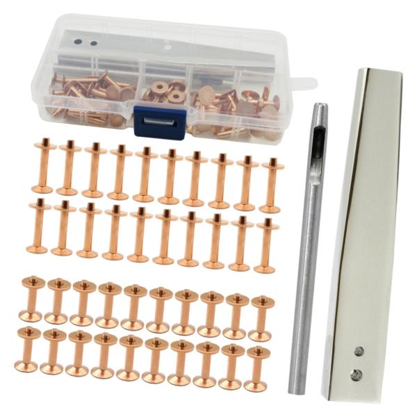 レザーリベットキット 40 セット リベット レザーリベット DIY レザークラフト用 C