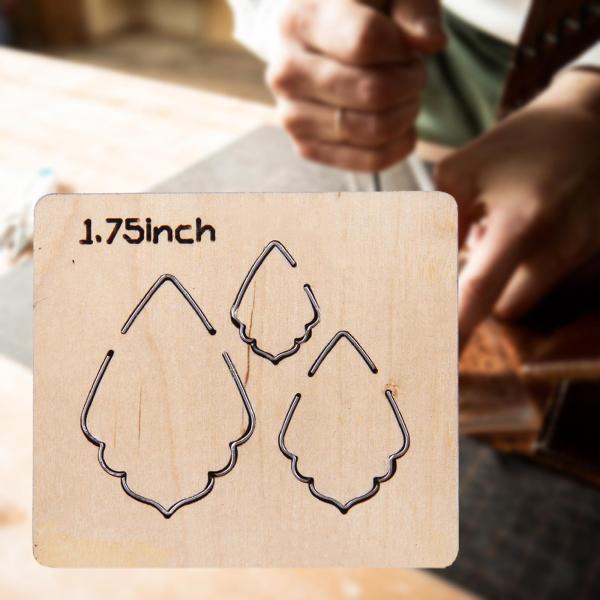 木製ダイカットイヤリングカッターイヤリング作成装飾切断型テンプレート 25