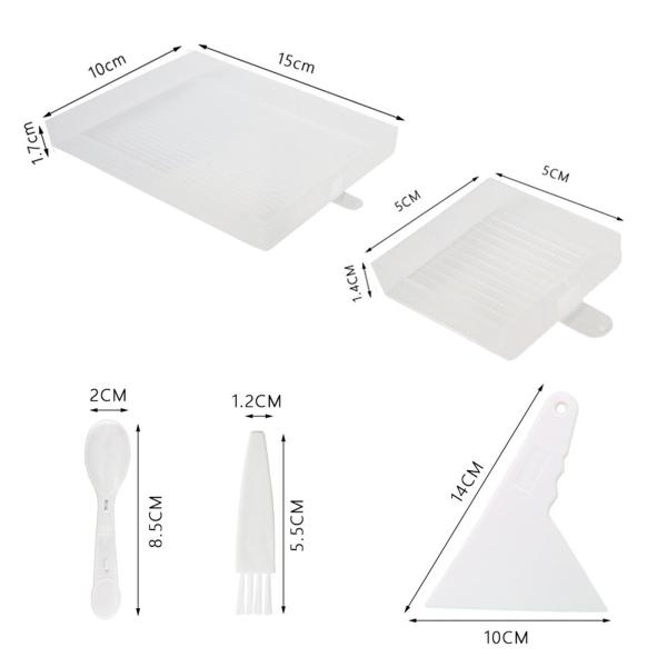 5D ダイヤモンド絵画トレイキット DIY クラフト フリップドリルプレート ビーズ仕分けトレイ クリア