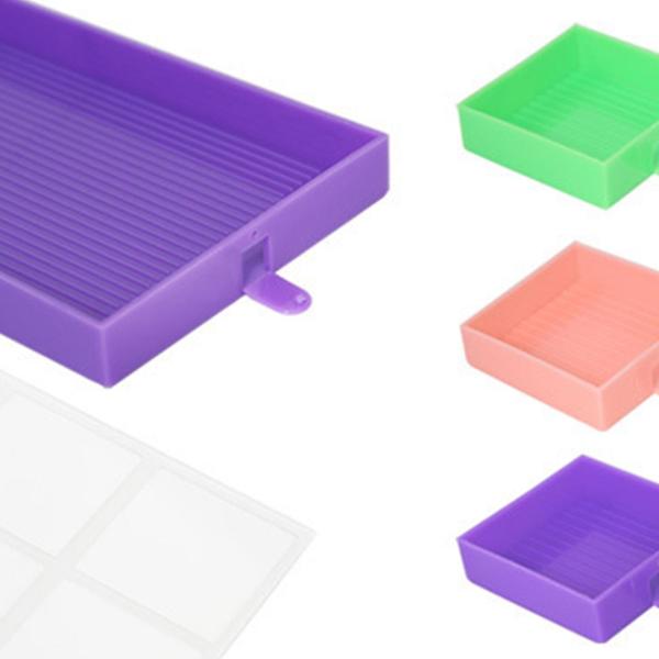 5D ダイヤモンド絵画トレイキット DIY クラフトフリップドリルプレートビーズ並べ替えトレイマルチカラー