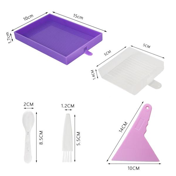 5D ダイヤモンド絵画トレイキット DIY クラフトフリップドリルプレートビーズ並べ替えトレイマルチカラー