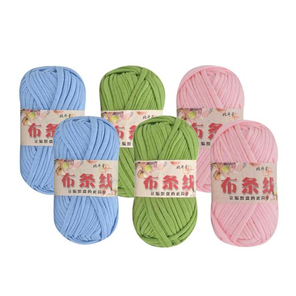 6x 分厚い糸 T シャツ糸編み糸セット 玄関マット タペストリー キャットハウス グリーン ブルー ピンク