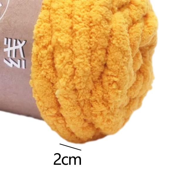 分厚い糸 手編み かさばる糸 クッション用 DIY マクラメ イエロー