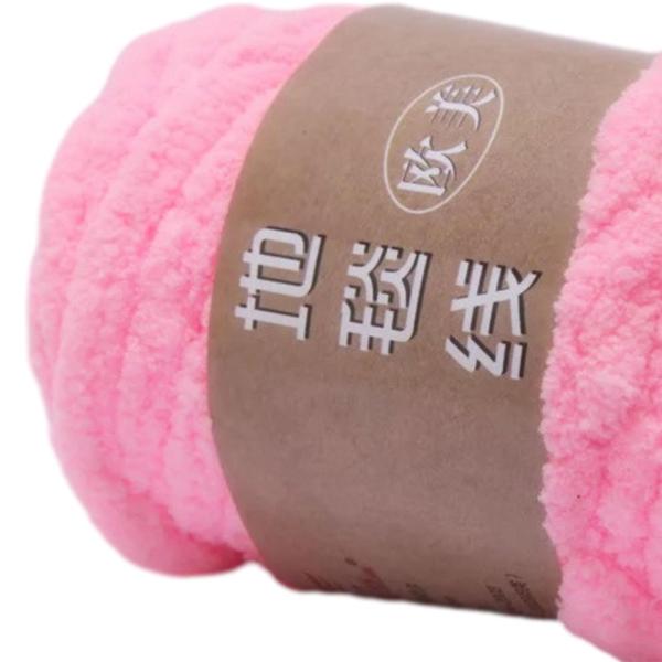分厚い糸 手編み かさばる糸 クッション用 DIY マクラメ ピンク