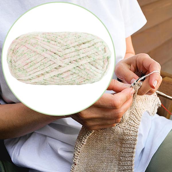 分厚いウール糸 DIY かぎ針編み巨大ウール糸 枕フェンス織り用 ベージュ ピンク グリーン