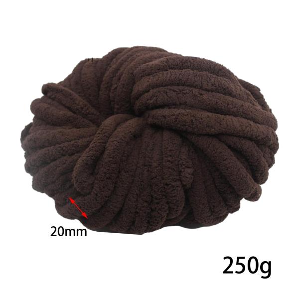 分厚いシェニール糸 洗える超かさばる糸 かぎ針編みスローニットコーヒー用