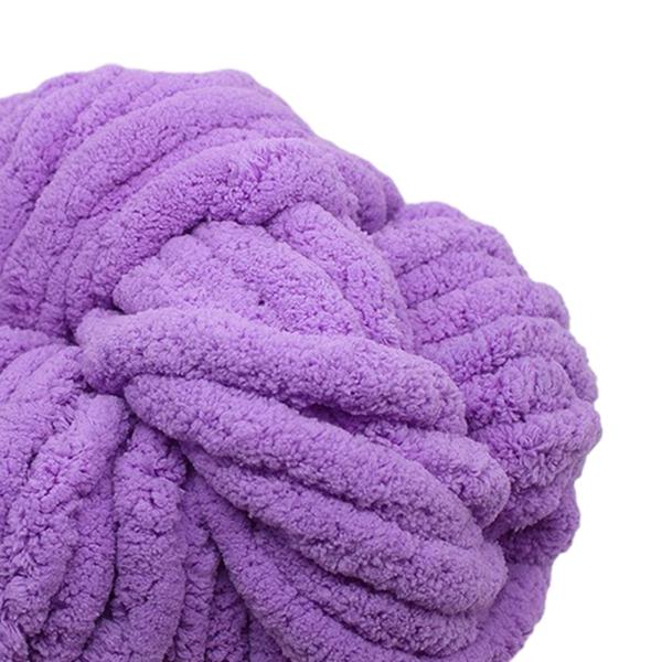 分厚いシェニール糸 洗える巨大アクリル繊維 ブランケットクッション用 ライトバイオレット