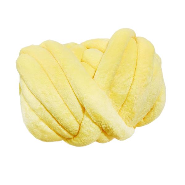 分厚い糸かぎ針編みハンドニットソフトかさばる分厚い糸 DIY 帽子用マクラメイエロー