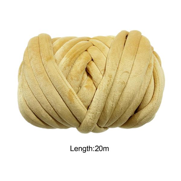 分厚い糸かぎ針編みハンドニットソフトかさばる分厚い糸 DIY 帽子用マクラメカーキ
