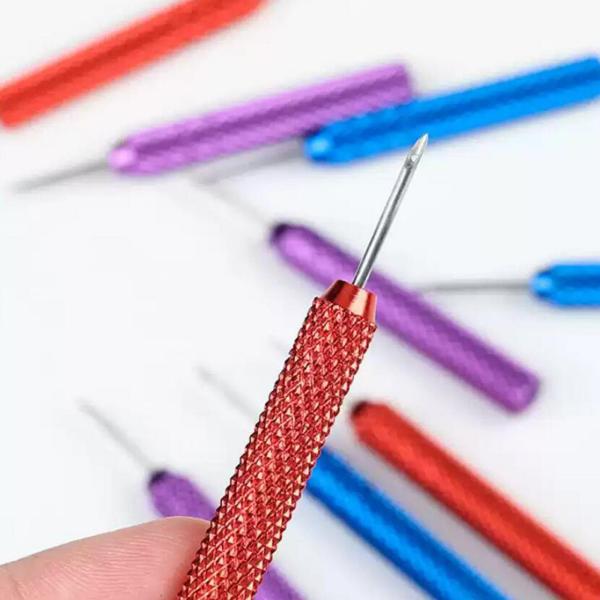 3x パンチピン 糸刺繍ピン ポータブル 快適なグリップ フェルト ポケピン パンチ針 スターター 大人 手芸 DIY クラフト用