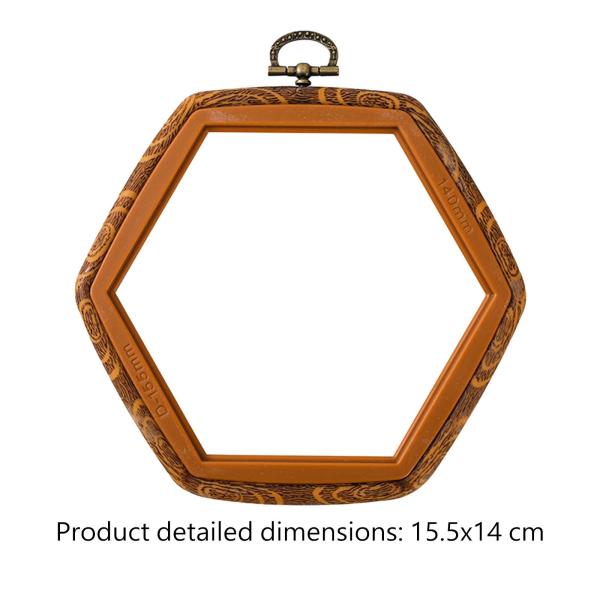 刺繍フープフレーム DIY 刺繍フレーム 縫製と吊り下げ用 15.5x14cm