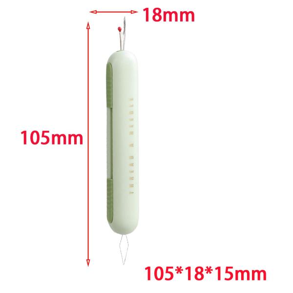 ソーイングスレッダーとシームリッパー ポータブルステッチアンピッカー シームスレッドリムーバー グリーンイエロー