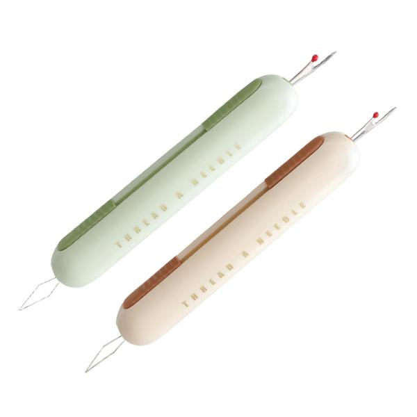 ソーイングスレッダーとシームリッパー ポータブルステッチアンピッカー シームスレッドリムーバー グリーンイエロー