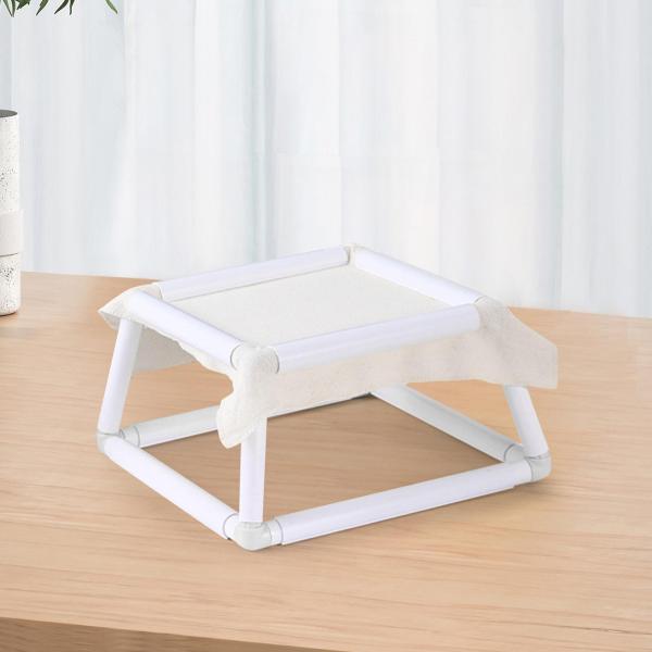 刺繍フレームラップスタンド DIY 裁縫ステッチクロスステッチラック白小