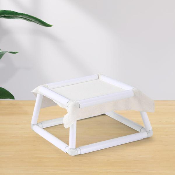 刺繍フレームラップスタンド DIY 裁縫ステッチクロスステッチラック白小