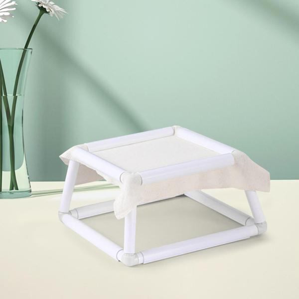 刺繍フレームラップスタンド DIY 裁縫ステッチクロスステッチラック白小