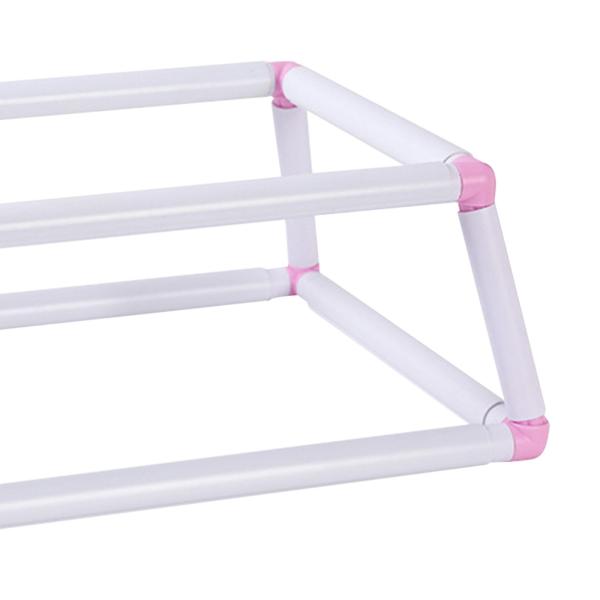 刺繍フレームラップスタンド DIY 裁縫ステッチクロスステッチラック ピンク L