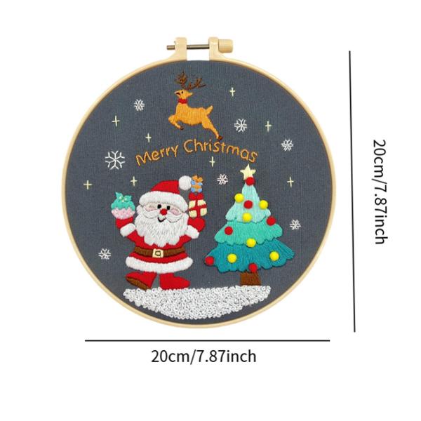 初心者向けクリスマス刺繍キット 説明書付き スタータークロス