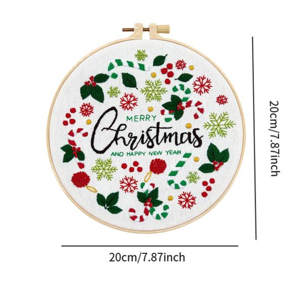 初心者向けクリスマス刺繍キット 説明書付き スタータークロスステッチスカーフ