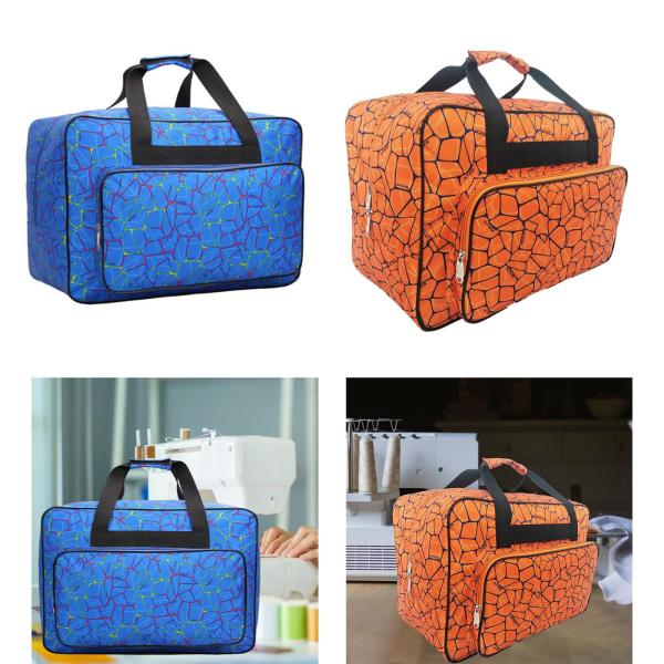 ミシン用キャリングケース 家庭用 ハンドル付き 持ち運び用トートバッグ 旅行用 ブルー