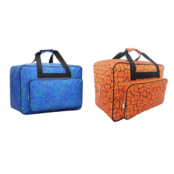 ミシン用キャリングケース 家庭用 ハンドル付き 持ち運び用トートバッグ 旅行用 ブルー