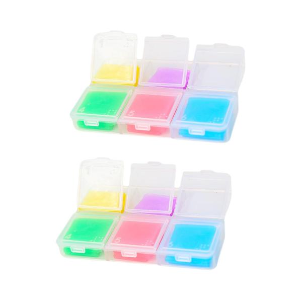 2個 ペインティング グルー 粘土 セット DIY ペインティング 粘土 6色 ハンドクラフト 多目的 ペインティング ツール 収納ケース付き 刺繍用