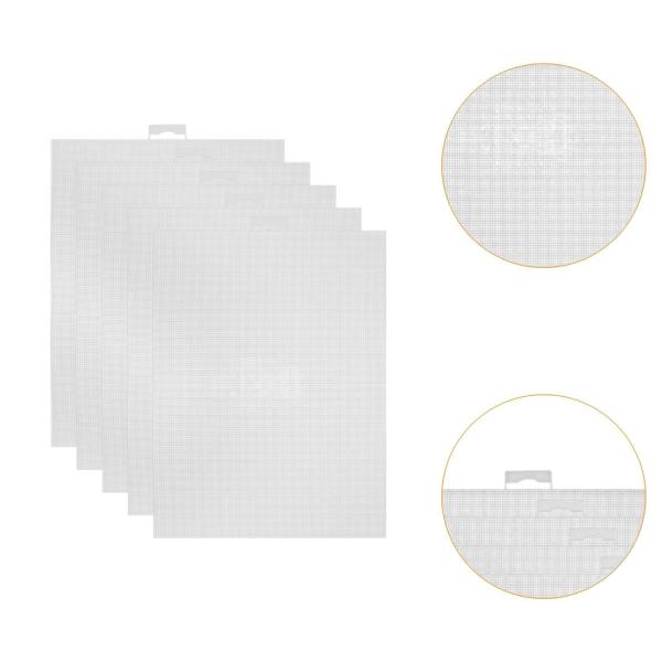 5枚のメッシュキャンバスシート、柔軟なかぎ針編みプロジェクト、軽量用品、アイメッシュ、DIYクラフト、クロスステッチメッシュシート