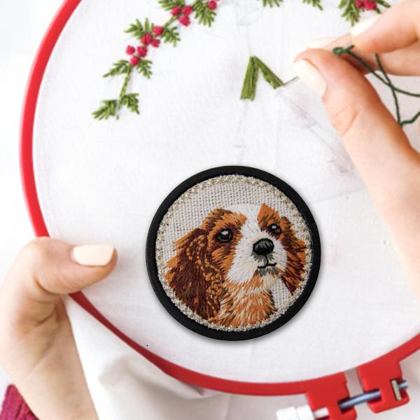 ピンキーパー 裁縫用品 刺繍用ピンホルダー 針仕事 クロスステッチ 犬 2