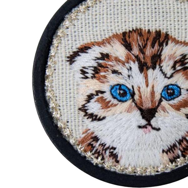 ピンキーパー 裁縫用品 刺繍 針仕事 クロスステッチ 猫用ピンホルダー