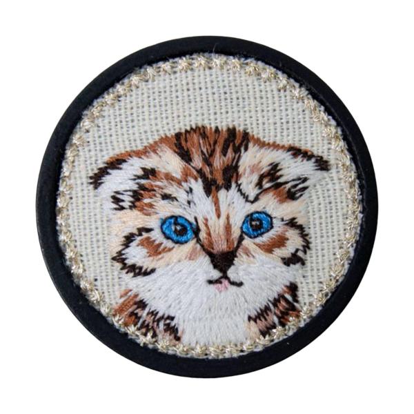 ピンキーパー 裁縫用品 刺繍 針仕事 クロスステッチ 猫用ピンホルダー