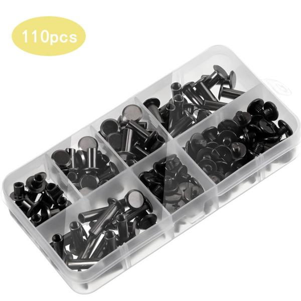 リベットボックスセット 革製品クラフト用スチールリベット