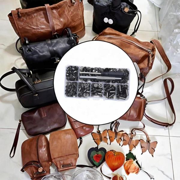 リベットボックスセット 革製品クラフト用スチールリベット