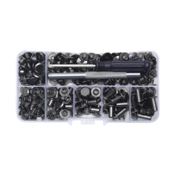 リベットボックスセット 革製品クラフト用スチールリベット