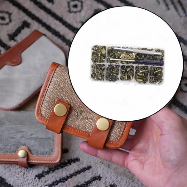 リベットボックスセット 革製品クラフト用スチールリベット