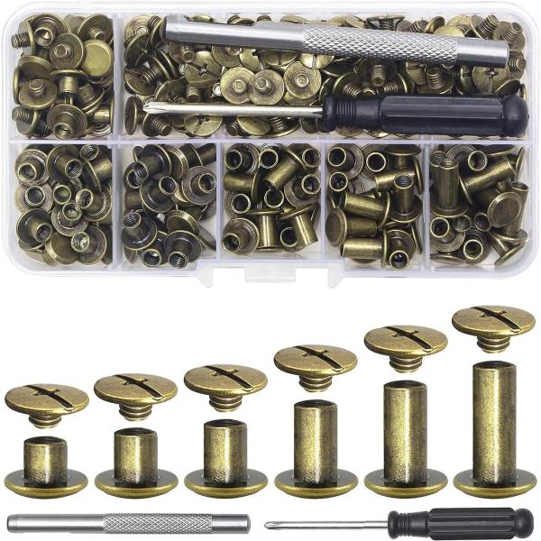 リベットボックスセット 革製品クラフト用スチールリベット